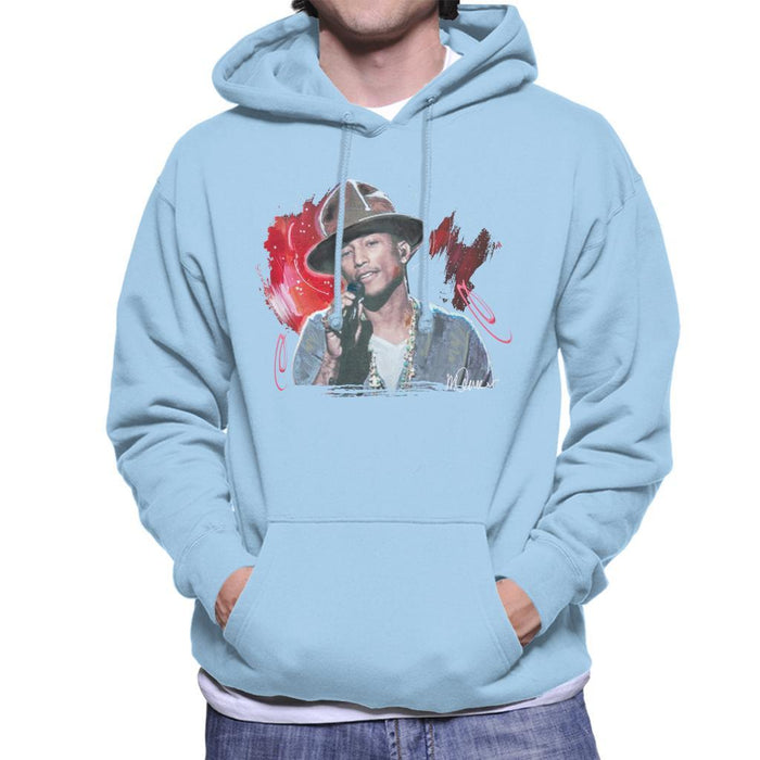 Sidney Maurer Original Portrait Of Pharrel Williams Live Mens Hooded Sweatshirt - Mens Hooded Sweatshirt