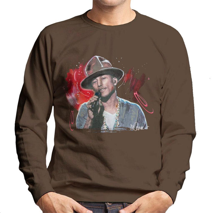 Sidney Maurer Original Portrait Of Pharrel Williams Live Mens Sweatshirt - Mens Sweatshirt