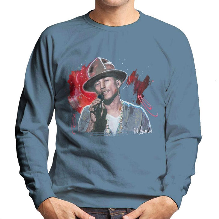 Sidney Maurer Original Portrait Of Pharrel Williams Live Mens Sweatshirt - Mens Sweatshirt