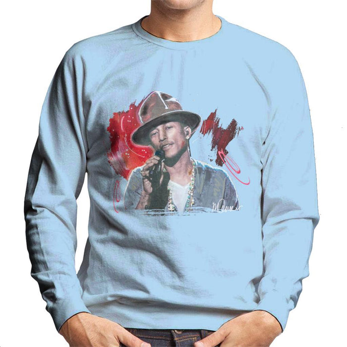 Sidney Maurer Original Portrait Of Pharrel Williams Live Mens Sweatshirt - Mens Sweatshirt