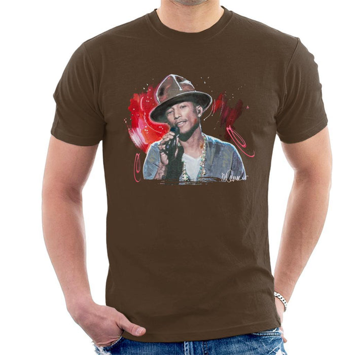 Sidney Maurer Original Portrait Of Pharrel Williams Live Mens T-Shirt - Mens T-Shirt