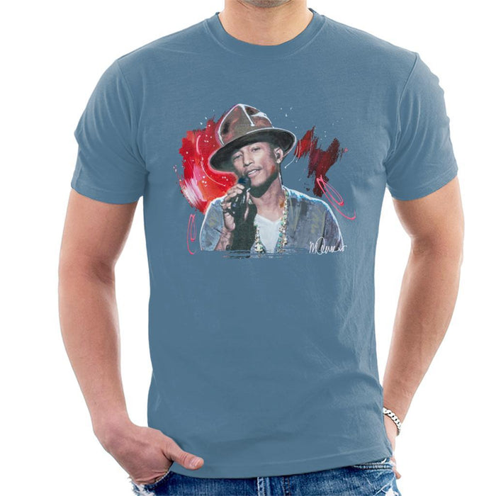 Sidney Maurer Original Portrait Of Pharrel Williams Live Mens T-Shirt - Mens T-Shirt