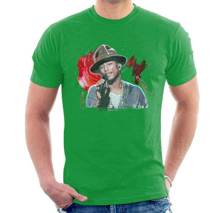 Sidney Maurer Original Portrait Of Pharrel Williams Live Mens T-Shirt - Mens T-Shirt