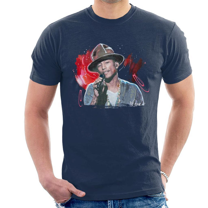Sidney Maurer Original Portrait Of Pharrel Williams Live Mens T-Shirt - Mens T-Shirt