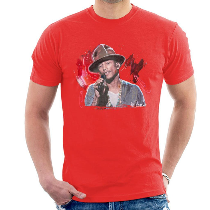 Sidney Maurer Original Portrait Of Pharrel Williams Live Mens T-Shirt - Mens T-Shirt