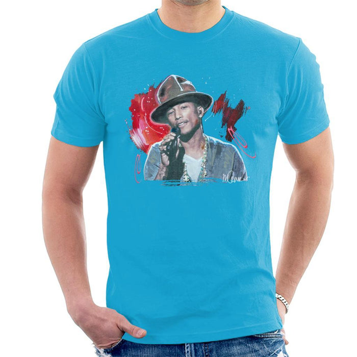 Sidney Maurer Original Portrait Of Pharrel Williams Live Mens T-Shirt - Mens T-Shirt
