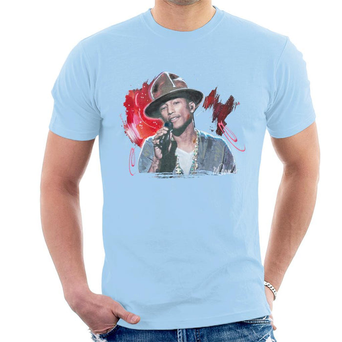 Sidney Maurer Original Portrait Of Pharrel Williams Live Mens T-Shirt - Mens T-Shirt