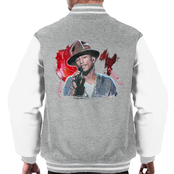 Sidney Maurer Original Portrait Of Pharrel Williams Live Mens Varsity Jacket - Mens Varsity Jacket