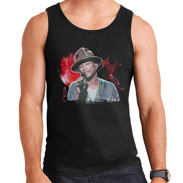 Sidney Maurer Original Portrait Of Pharrel Williams Live Mens Vest - Mens Vest