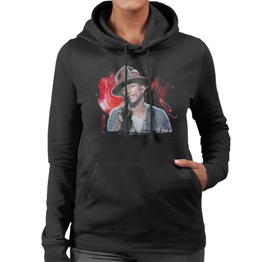 Sidney Maurer Original Portrait Of Pharrel Williams Live Womens Hooded Sweatshirt - Womens Hooded Sweatshirt