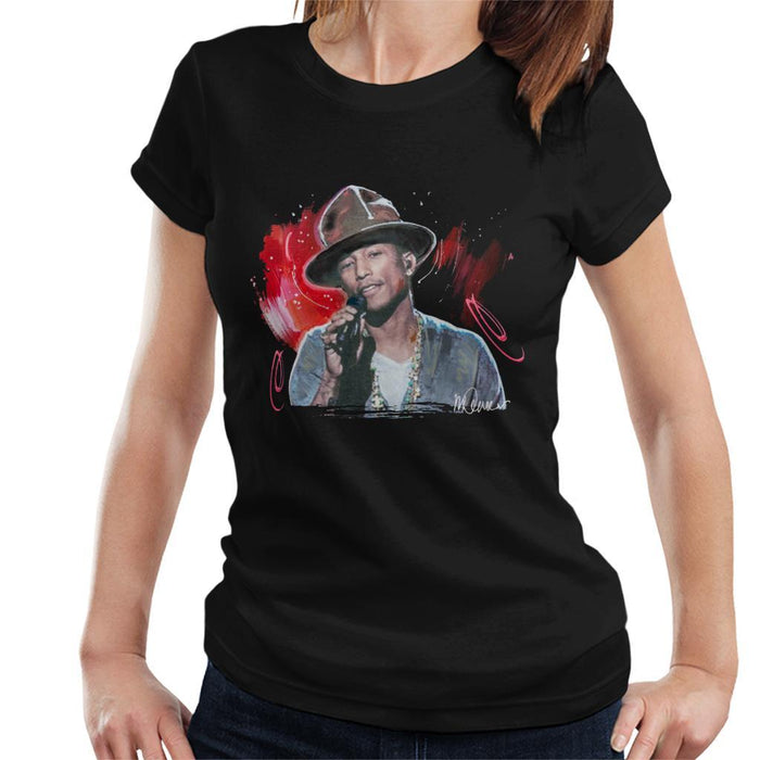 Sidney Maurer Original Portrait Of Pharrel Williams Live Womens T-Shirt - Womens T-Shirt