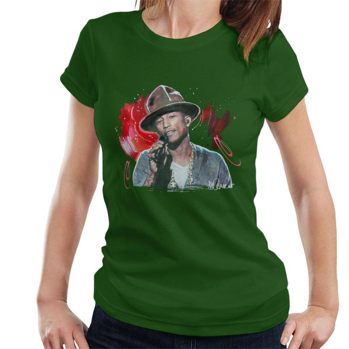 Sidney Maurer Original Portrait Of Pharrel Williams Live Womens T-Shirt - Womens T-Shirt