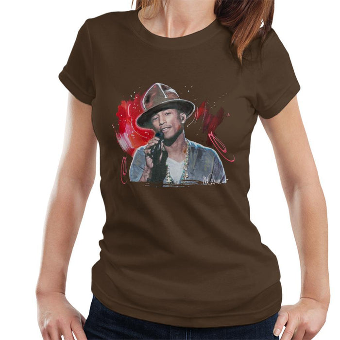Sidney Maurer Original Portrait Of Pharrel Williams Live Womens T-Shirt - Womens T-Shirt