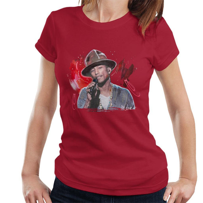 Sidney Maurer Original Portrait Of Pharrel Williams Live Womens T-Shirt - Womens T-Shirt