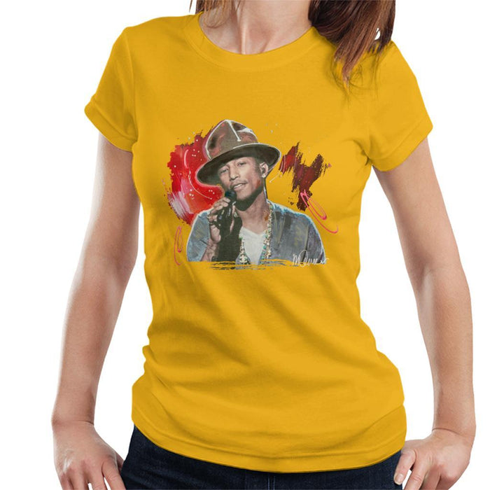 Sidney Maurer Original Portrait Of Pharrel Williams Live Womens T-Shirt - Womens T-Shirt