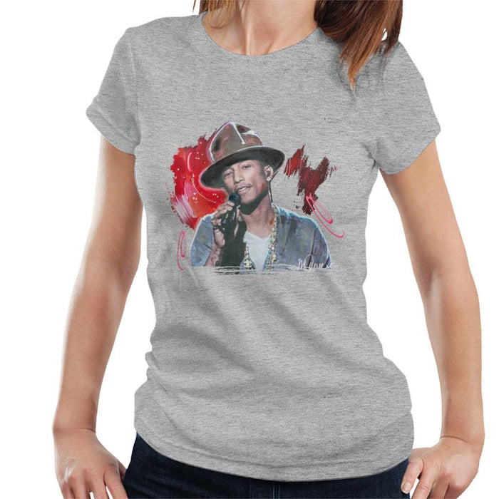 Sidney Maurer Original Portrait Of Pharrel Williams Live Womens T-Shirt - Womens T-Shirt