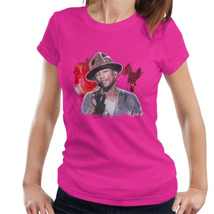 Sidney Maurer Original Portrait Of Pharrel Williams Live Womens T-Shirt - Womens T-Shirt