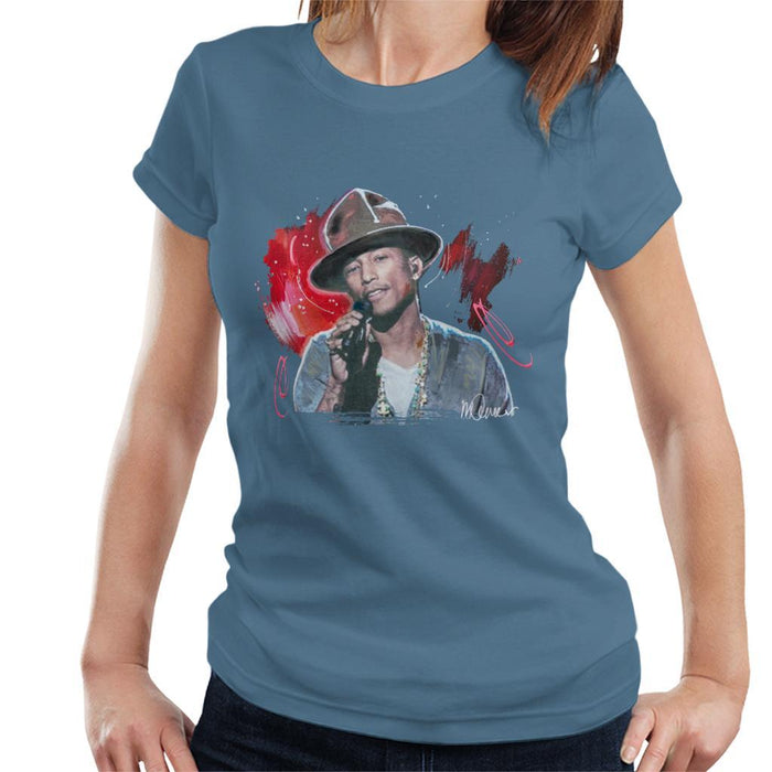Sidney Maurer Original Portrait Of Pharrel Williams Live Womens T-Shirt - Womens T-Shirt