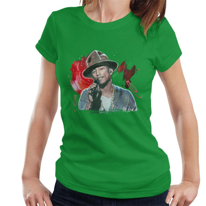 Sidney Maurer Original Portrait Of Pharrel Williams Live Womens T-Shirt - Womens T-Shirt