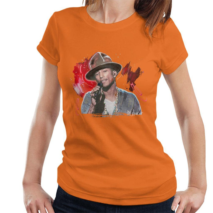 Sidney Maurer Original Portrait Of Pharrel Williams Live Womens T-Shirt - Womens T-Shirt