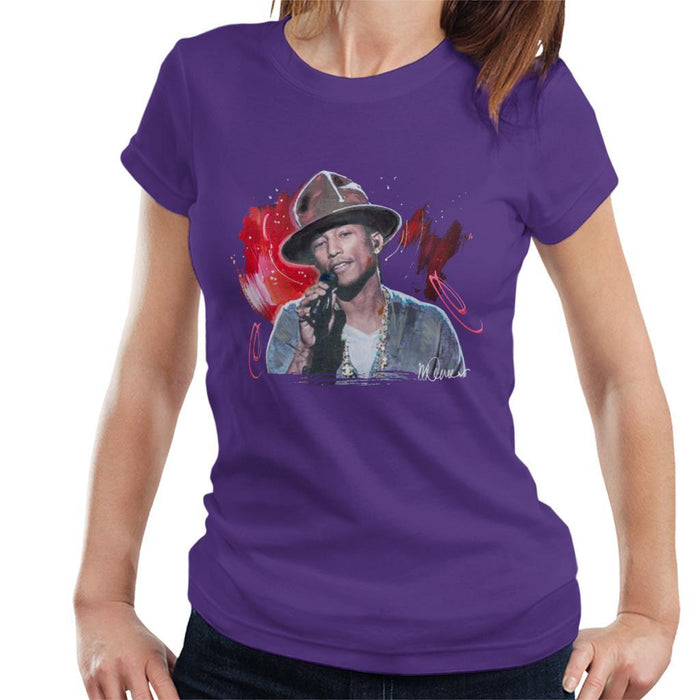 Sidney Maurer Original Portrait Of Pharrel Williams Live Womens T-Shirt - Womens T-Shirt