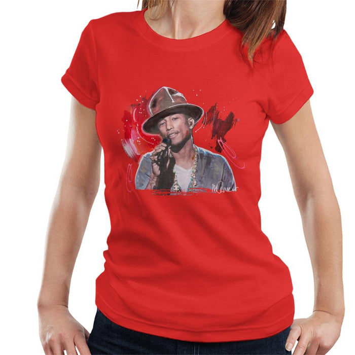Sidney Maurer Original Portrait Of Pharrel Williams Live Womens T-Shirt - Womens T-Shirt