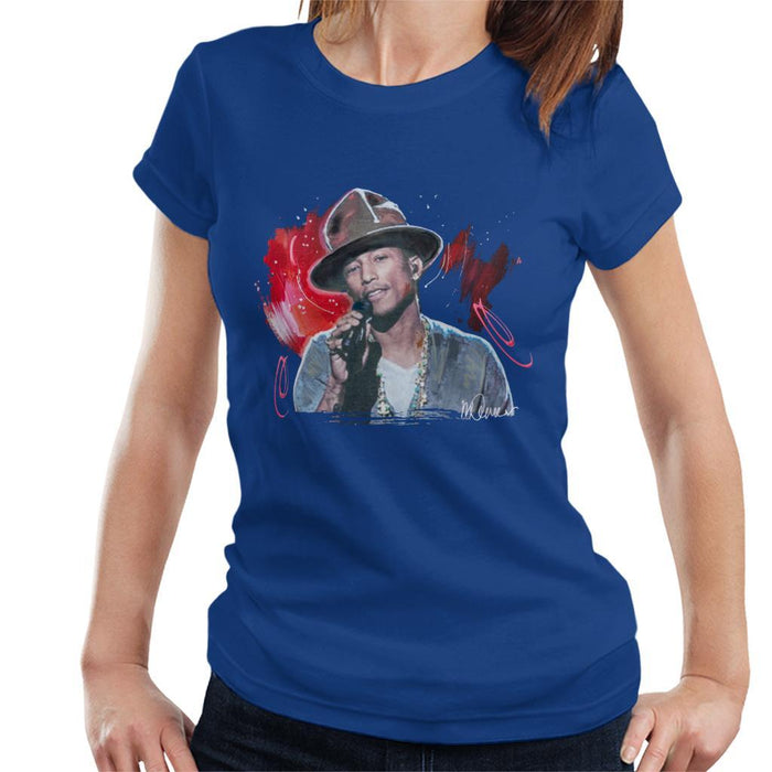 Sidney Maurer Original Portrait Of Pharrel Williams Live Womens T-Shirt - Womens T-Shirt