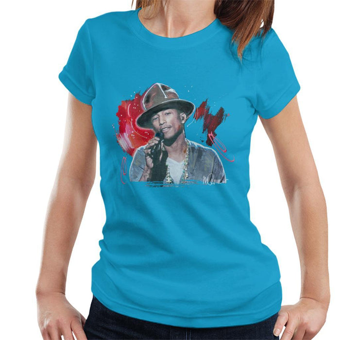 Sidney Maurer Original Portrait Of Pharrel Williams Live Womens T-Shirt - Womens T-Shirt