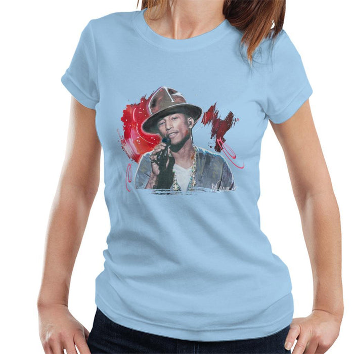 Sidney Maurer Original Portrait Of Pharrel Williams Live Womens T-Shirt - Womens T-Shirt