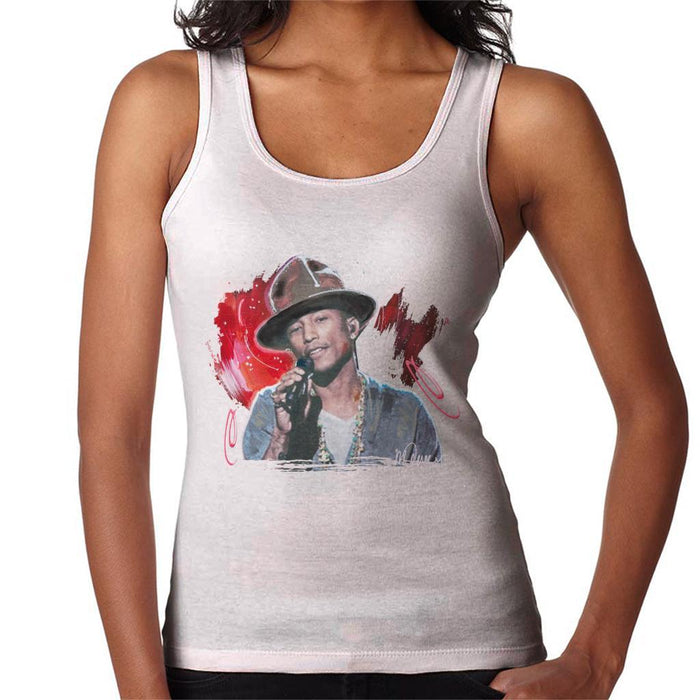 Sidney Maurer Original Portrait Of Pharrel Williams Live Womens Vest - Womens Vest