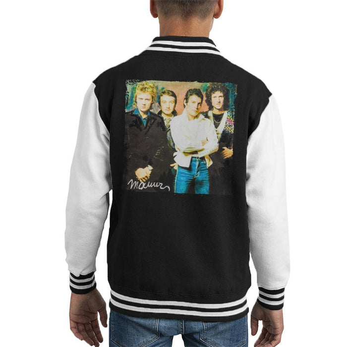 Sidney Maurer Original Portrait Of Queen Kids Varsity Jacket - Kids Boys Varsity Jacket