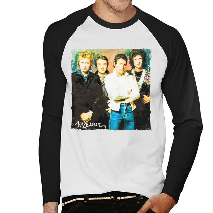 Sidney Maurer Original Portrait Of Queen Mens Baseball Long Sleeved T-Shirt - Mens Baseball Long Sleeved T-Shirt
