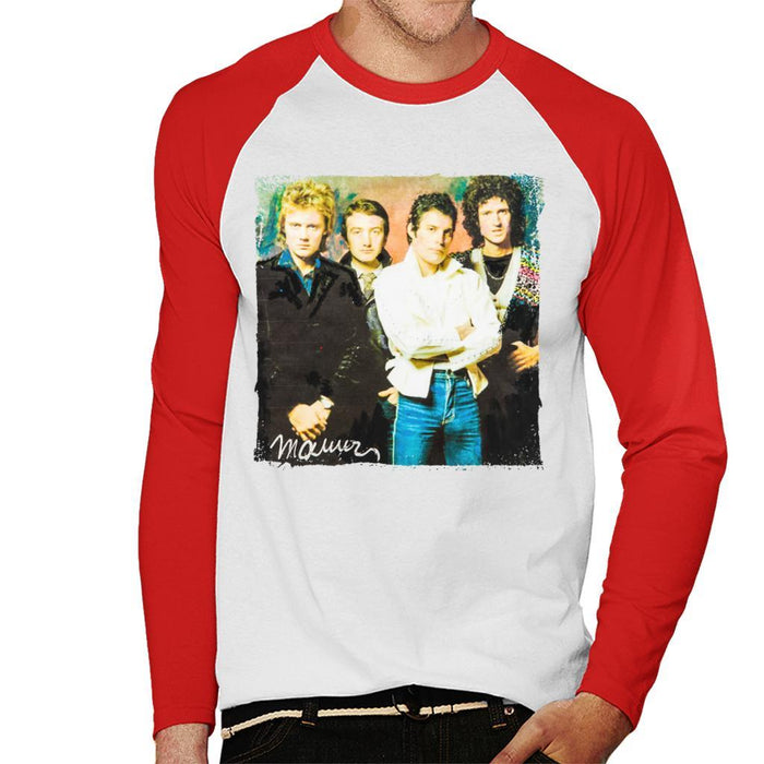 Sidney Maurer Original Portrait Of Queen Mens Baseball Long Sleeved T-Shirt - Mens Baseball Long Sleeved T-Shirt