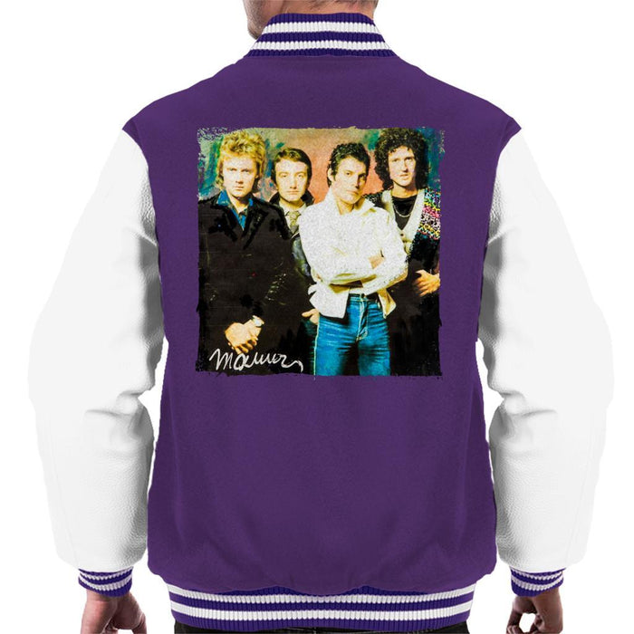 Sidney Maurer Original Portrait Of Queen Mens Varsity Jacket - Mens Varsity Jacket