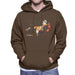 Sidney Maurer Original Portrait Of Rihanna Nude Mens Hooded Sweatshirt - Small / Chocolate - Mens Hooded Sweatshirt
