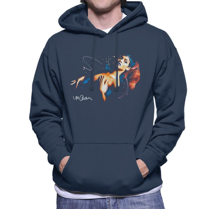 Sidney Maurer Original Portrait Of Rihanna Nude Mens Hooded Sweatshirt - Mens Hooded Sweatshirt