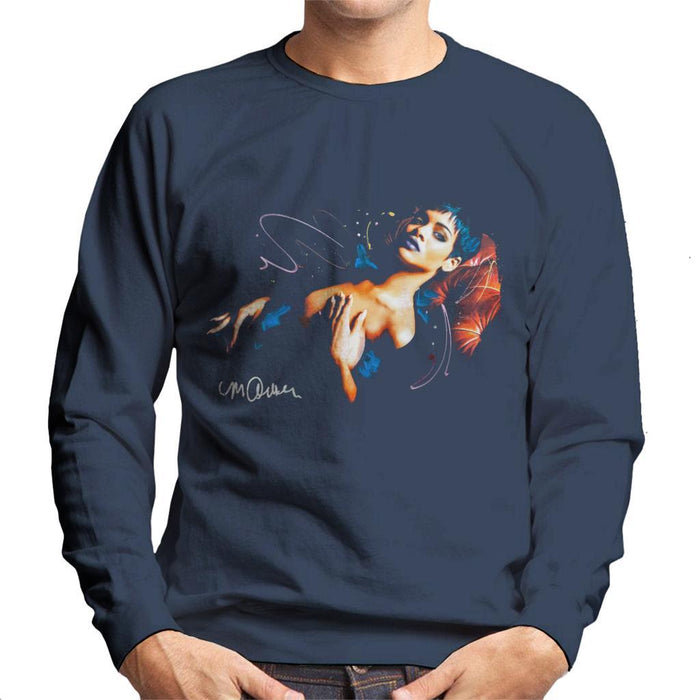 Sidney Maurer Original Portrait Of Rihanna Nude Mens Sweatshirt - Small / Navy Blue - Mens Sweatshirt