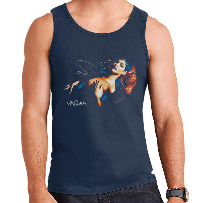 Sidney Maurer Original Portrait Of Rihanna Nude Mens Vest - Small / Navy Blue - Mens Vest
