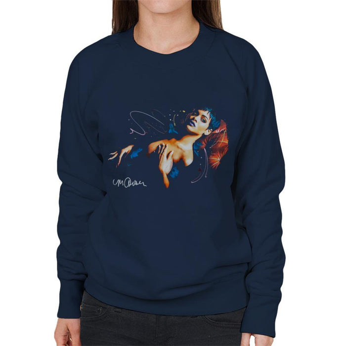 Sidney Maurer Original Portrait Of Rihanna Nude Womens Sweatshirt - Small / Navy Blue - Womens Sweatshirt