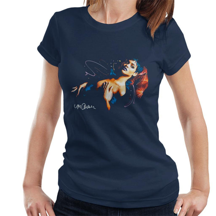 Sidney Maurer Original Portrait Of Rihanna Nude Womens T-Shirt - Small / Navy Blue - Womens T-Shirt