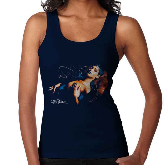 Sidney Maurer Original Portrait Of Rihanna Nude Womens Vest - Small / Navy Blue - Womens Vest
