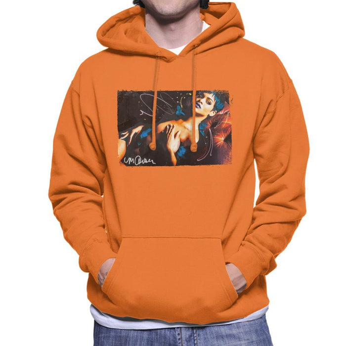 Sidney Maurer Original Portrait Of Rihanna White Mens Hooded Sweatshirt - Mens Hooded Sweatshirt