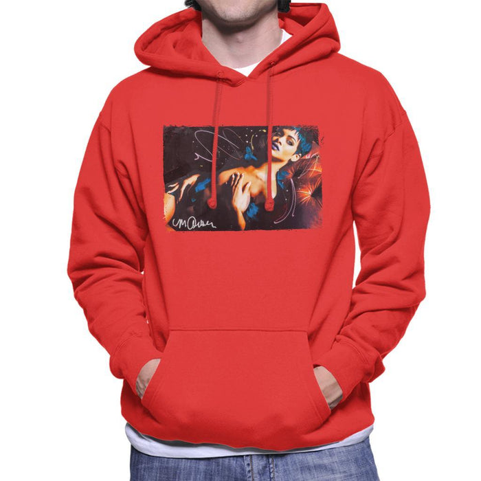 Sidney Maurer Original Portrait Of Rihanna White Mens Hooded Sweatshirt - Mens Hooded Sweatshirt