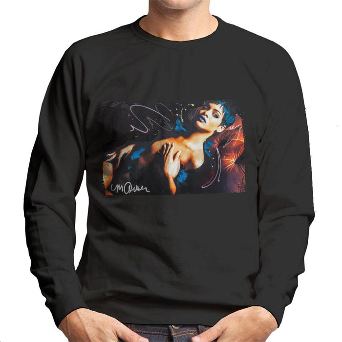 Sidney Maurer Original Portrait Of Rihanna White Mens Sweatshirt - Mens Sweatshirt