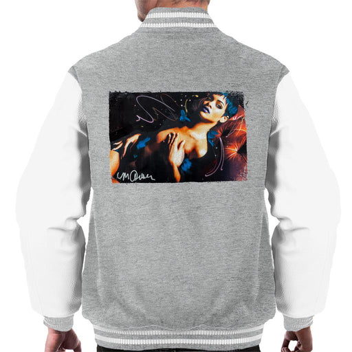 Sidney Maurer Original Portrait Of Rihanna White Mens Varsity Jacket - Mens Varsity Jacket