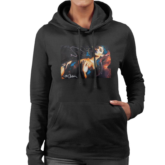 Sidney Maurer Original Portrait Of Rihanna White Womens Hooded Sweatshirt - Womens Hooded Sweatshirt