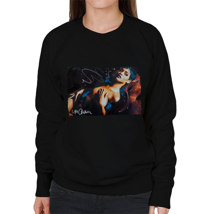 Sidney Maurer Original Portrait Of Rihanna White Womens Sweatshirt - Womens Sweatshirt