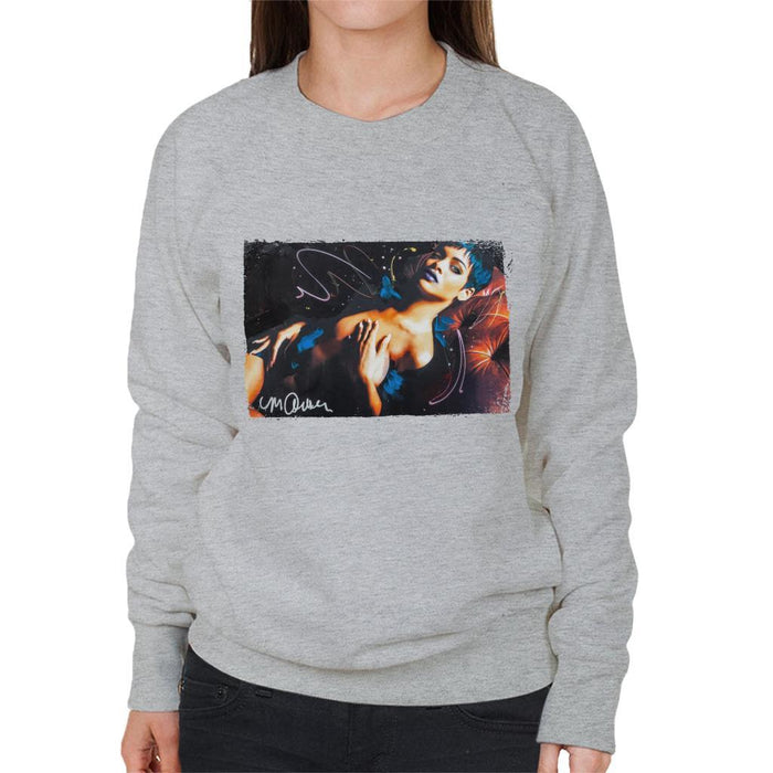Sidney Maurer Original Portrait Of Rihanna White Womens Sweatshirt - Womens Sweatshirt