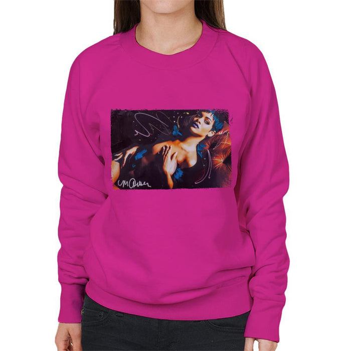 Sidney Maurer Original Portrait Of Rihanna White Womens Sweatshirt - Womens Sweatshirt