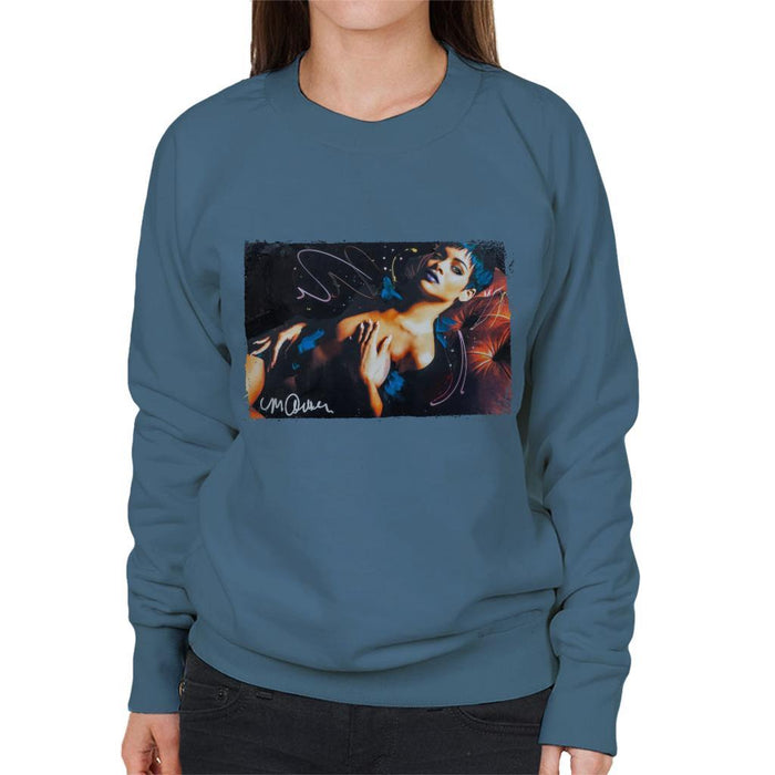 Sidney Maurer Original Portrait Of Rihanna White Womens Sweatshirt - Womens Sweatshirt